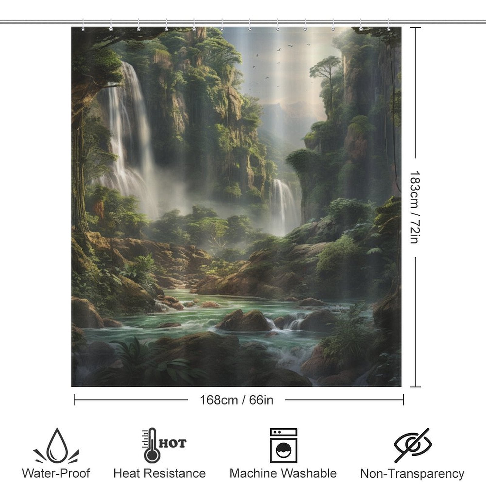 Serene Nature Shower Curtain