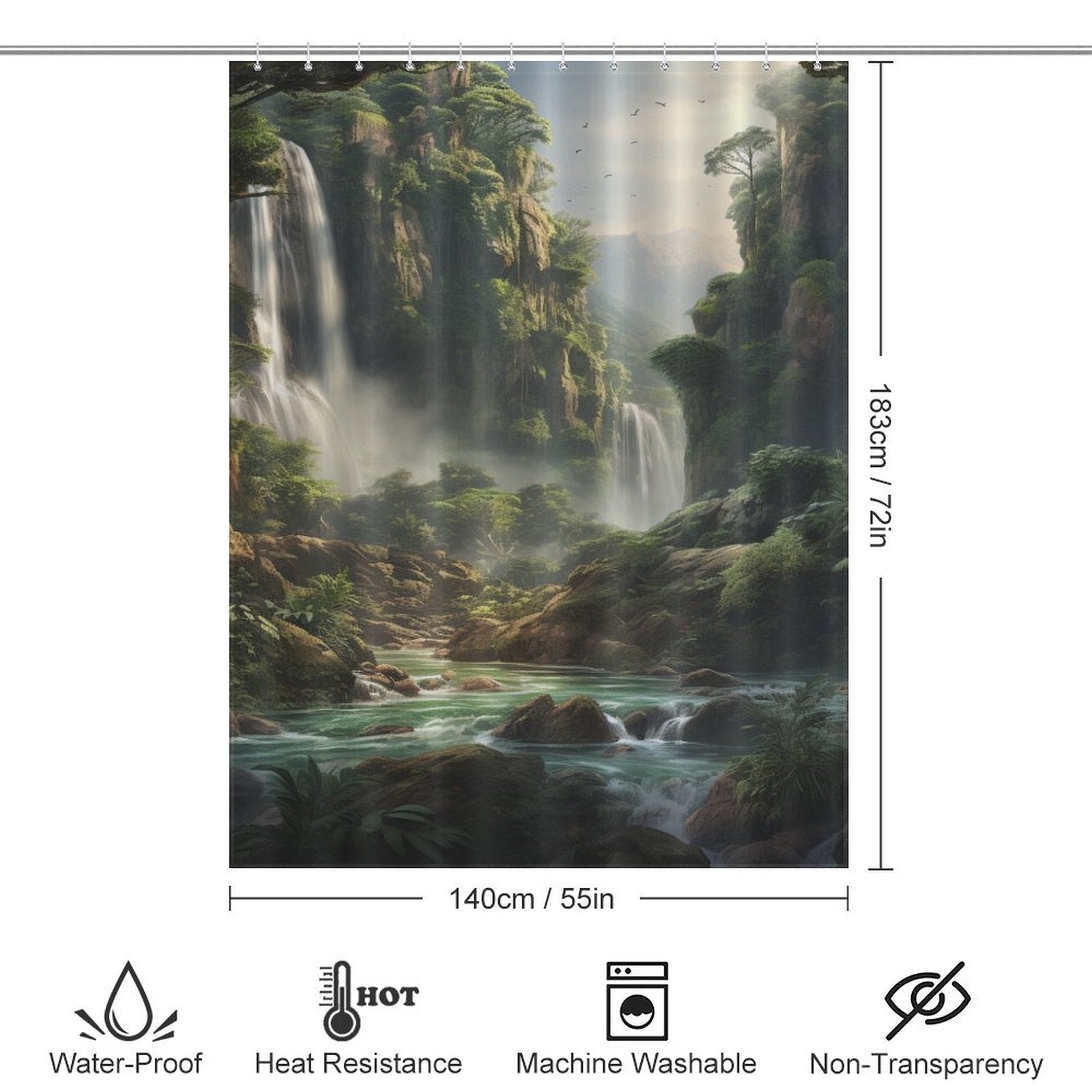 Serene Nature Shower Curtain