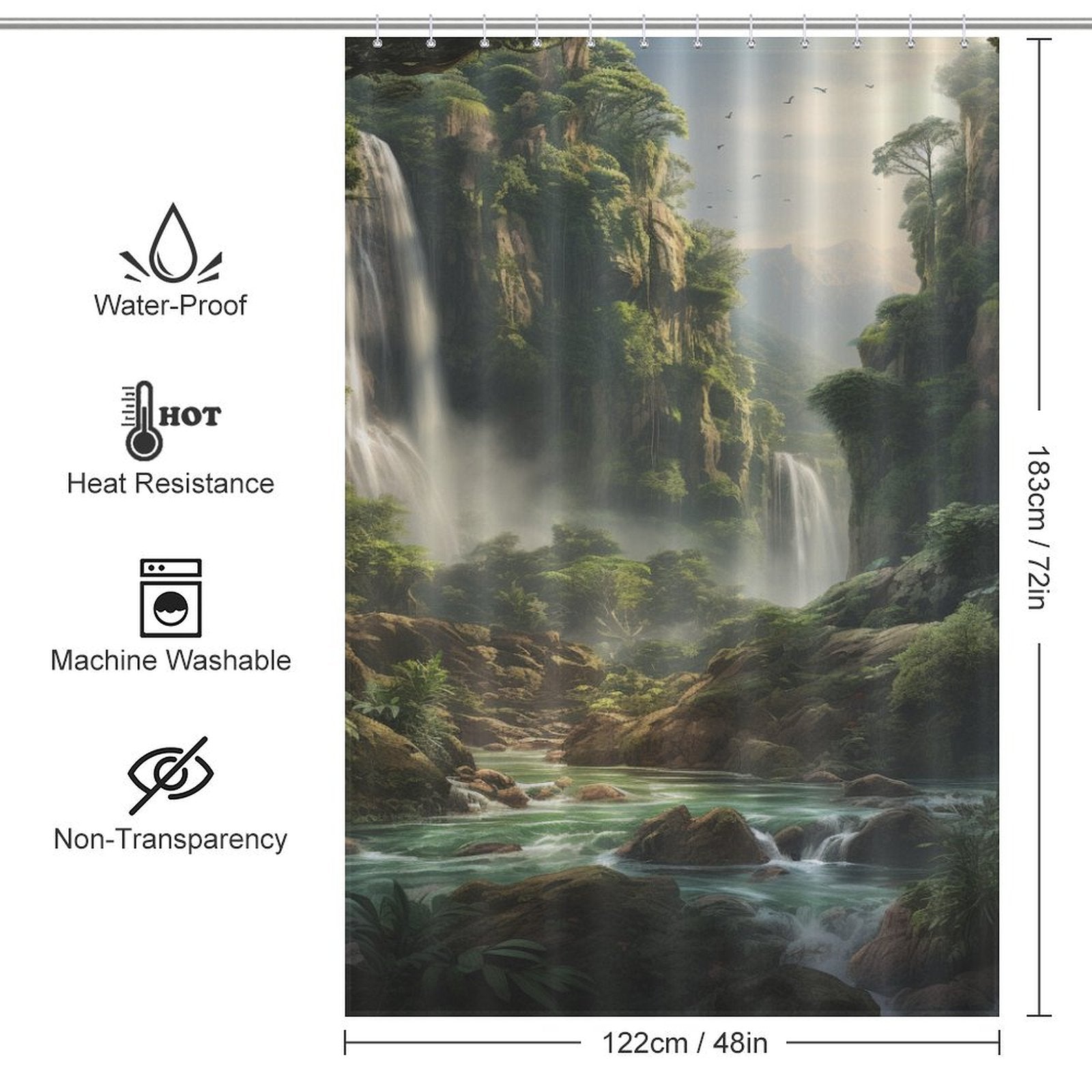 Serene Nature Shower Curtain