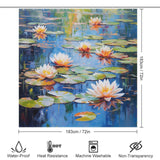 Serene Pond Lily Shower Curtain