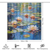 Serene Pond Lily Shower Curtain