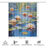 Serene Pond Lily Shower Curtain