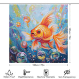 Serene Realistic Goldfish Shower Curtain