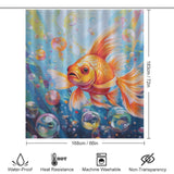 Serene Realistic Goldfish Shower Curtain