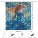 Serene Turquoise Shower Curtain