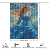 Serene Turquoise Shower Curtain