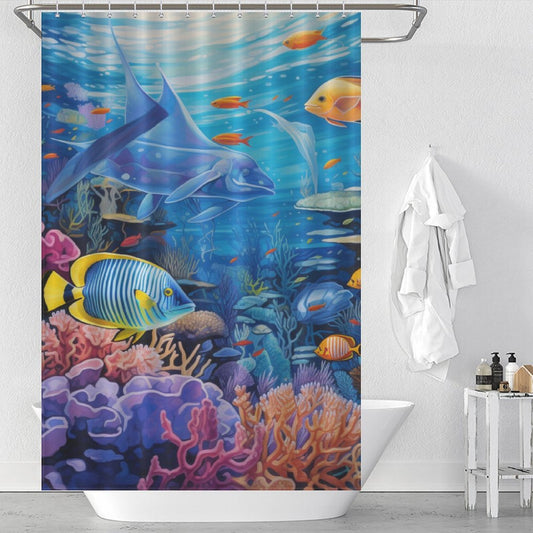 Serene Underwater Shower Curtain