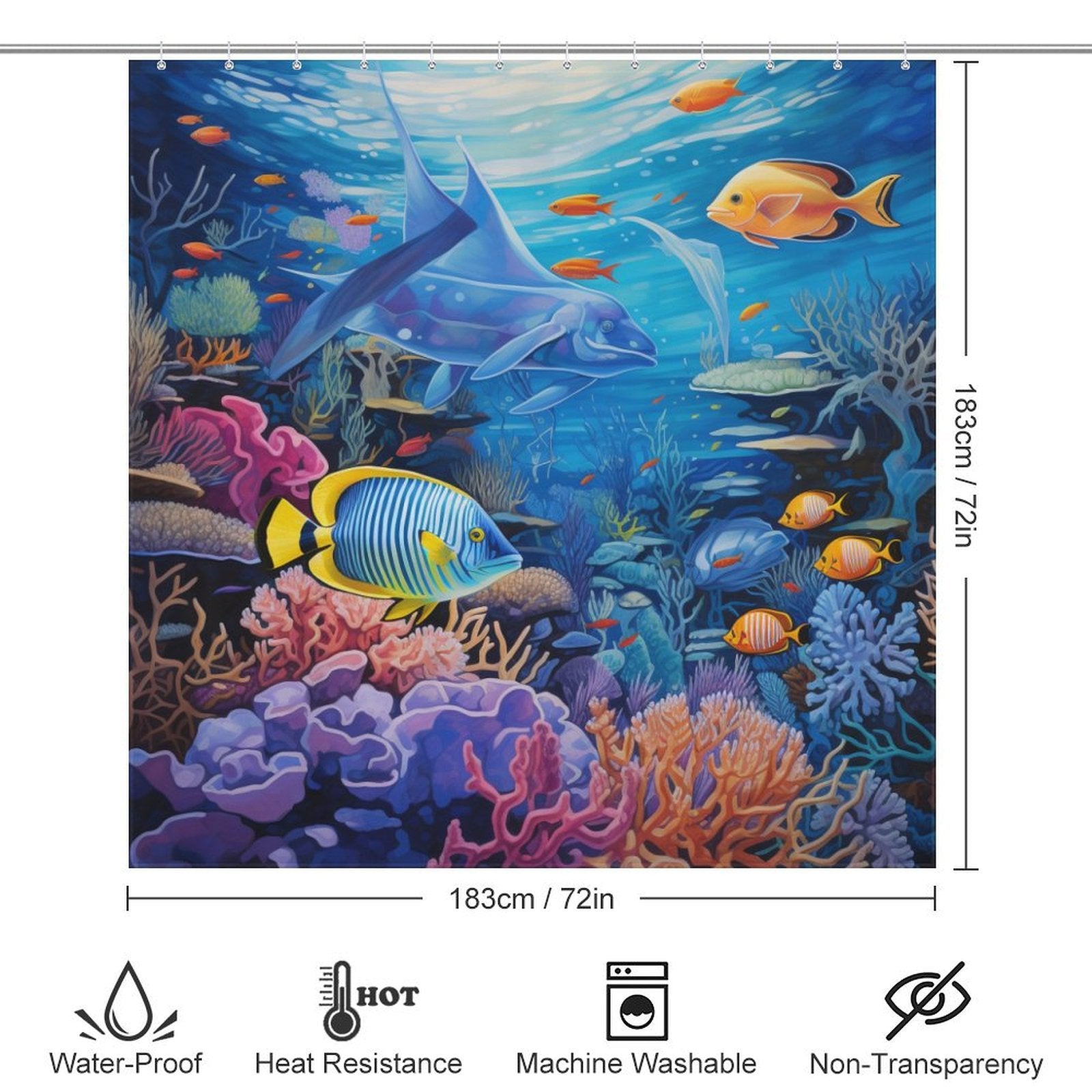 Serene Underwater Shower Curtain