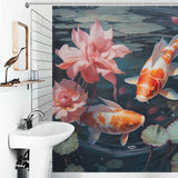 Serene goldfish shower curtain Elegance 