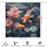 Serene goldfish shower curtain Elegance 