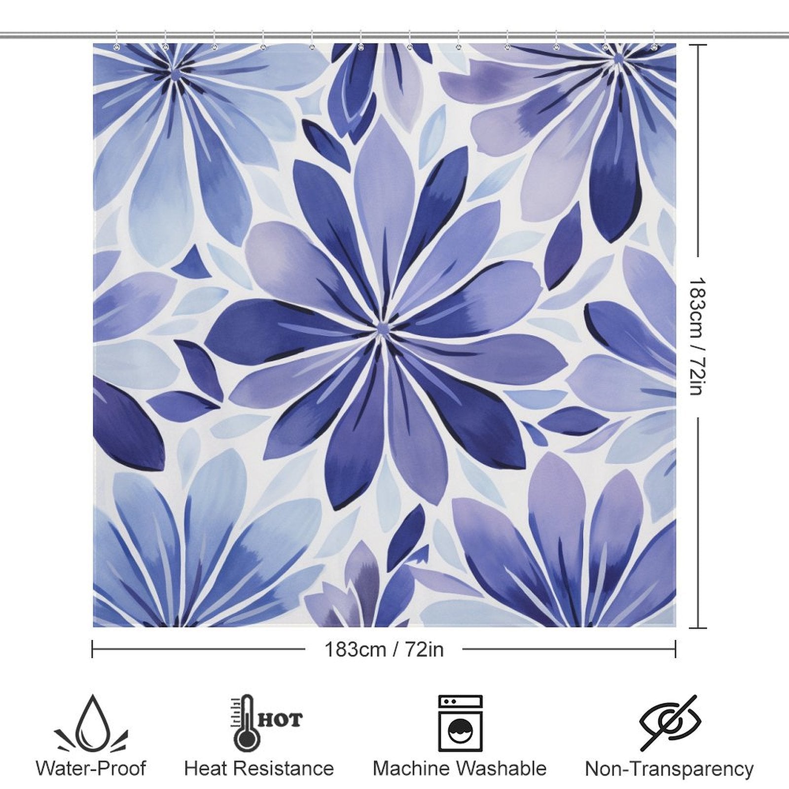 Serenity Periwinkle Shower Curtain