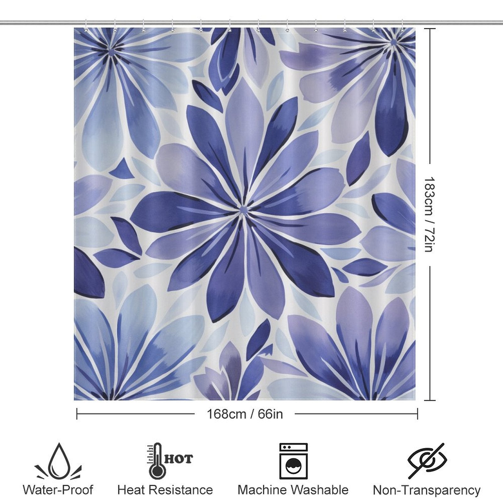 Serenity Periwinkle Shower Curtain