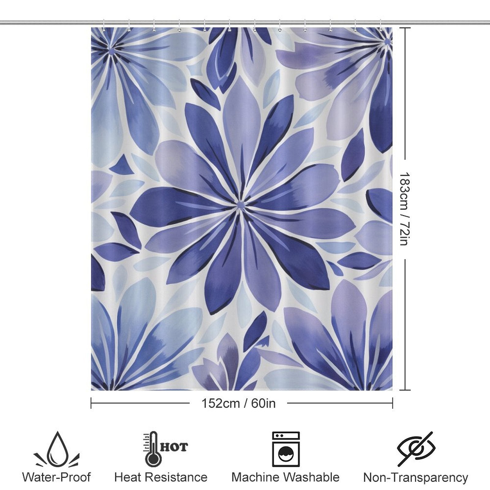 Serenity Periwinkle Shower Curtain