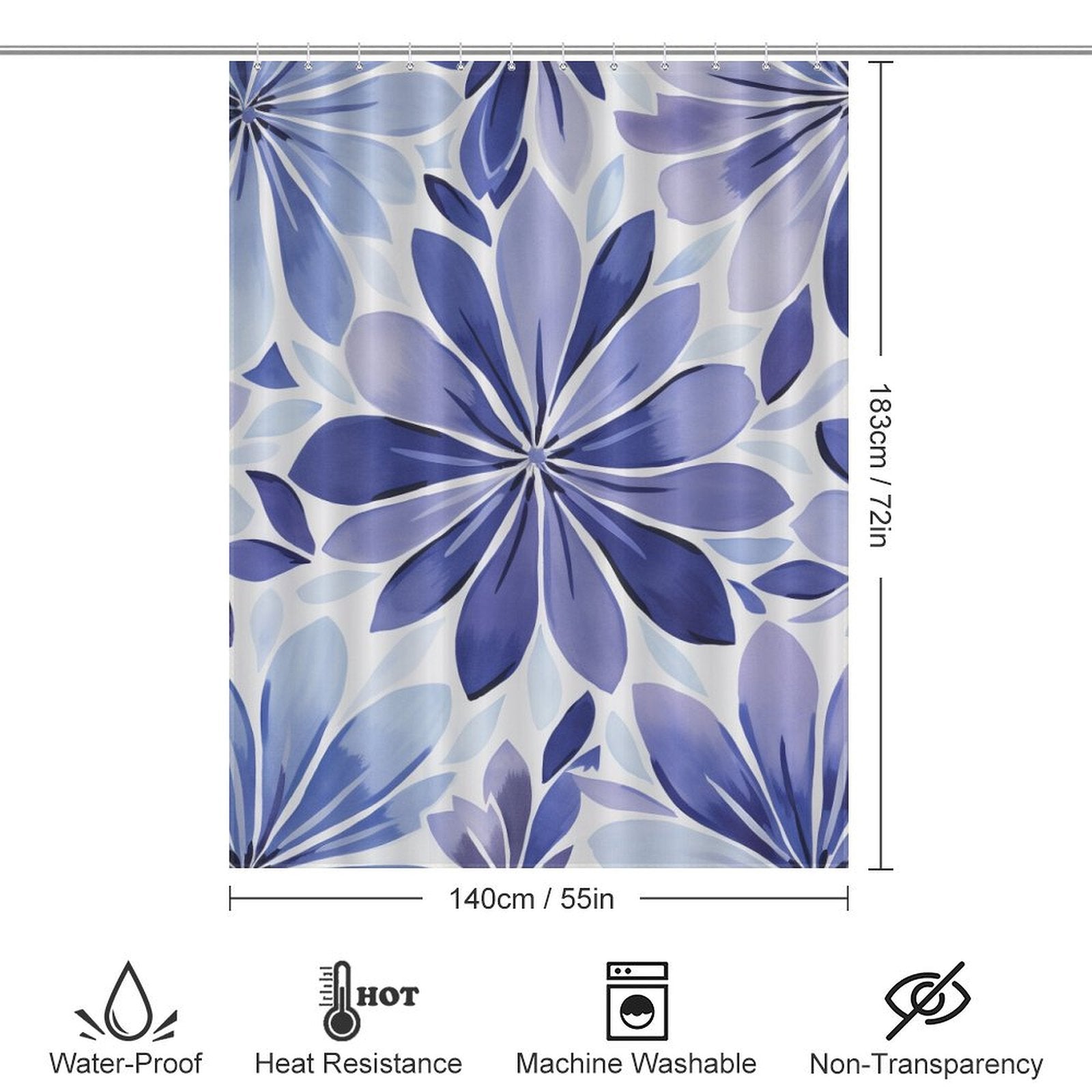 Serenity Periwinkle Shower Curtain