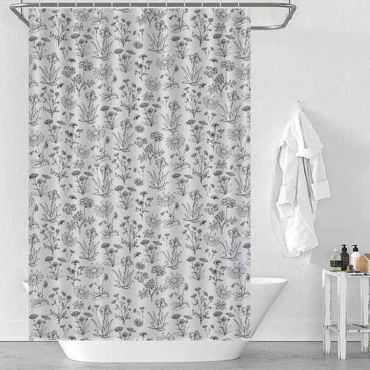 Simple Cute Flower Shower Curtain