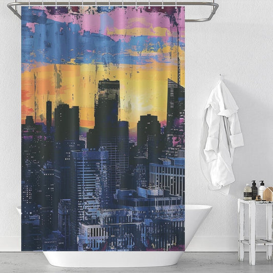Skyscrapers Cityscape Shower Curtain