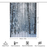 Snowing Woods in Winter Shower Curtain