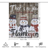 Snowman Family Winter Shower Curtain