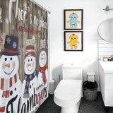 Snowman Family Winter Shower Curtain