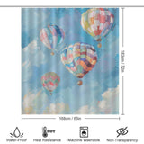 Soaring Balloons Hot Air Balloon Shower Curtain