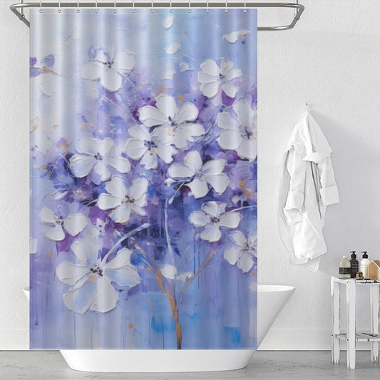 SoftElegance Periwinkle Shower Curtain