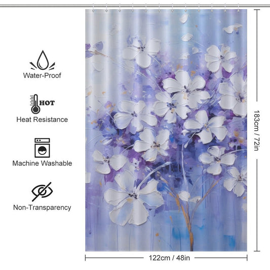 SoftElegance Periwinkle Shower Curtain