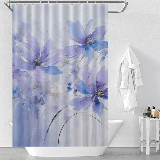 Soothing Hues Periwinkle Shower Curtain"