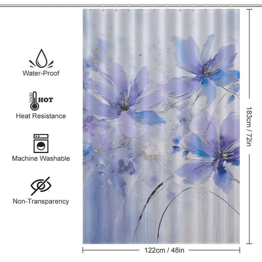 Soothing Hues Periwinkle Shower Curtain"