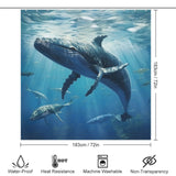 Soothing Power Whale Shower Curtain