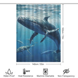 Soothing Power Whale Shower Curtain