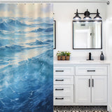 Sophisticated Luxury: Indigo Blue Shower Curtain