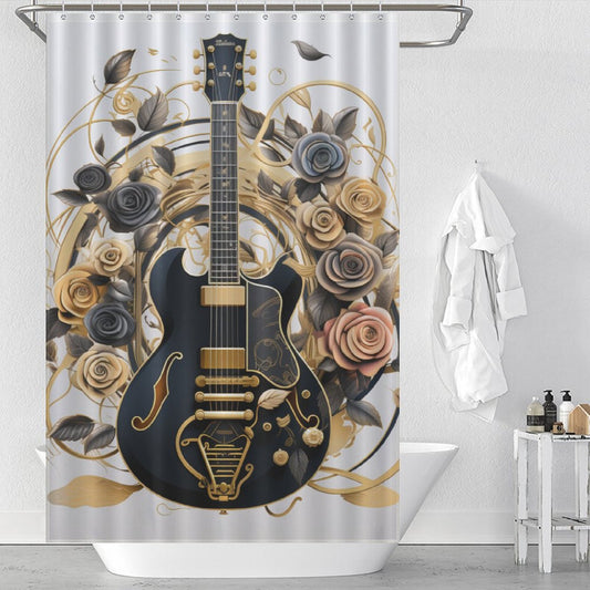 Soulful Symphony Guitar Shower Curtain