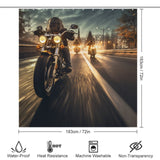 Speed Motorcycle Shower Curtain