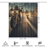 Speed Motorcycle Shower Curtain