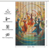 Spirited Circles Hula Hoop Shower Curtain