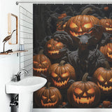 Spooky Terror Pumpkin Shower Curtain