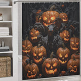 Spooky Terror Pumpkin Shower Curtain