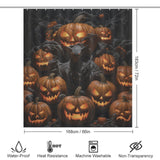 Spooky Terror Pumpkin Shower Curtain