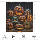 Spooky Vibrant Pumpkin Shower Curtain