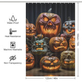 Spooky Vibrant Pumpkin Shower Curtain