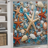 Starfish Beach Shower Curtain Beachfront Leisure