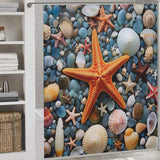 Starfish Beach Shower Curtain Sandy Toes