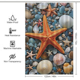 Starfish Beach Shower Curtain Sandy Toes