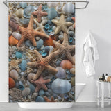 Starfish Beach Shower Curtain Wave Harmony
