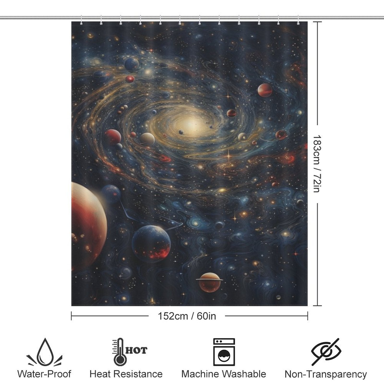 Stellar Voyage Planet Shower Curtain