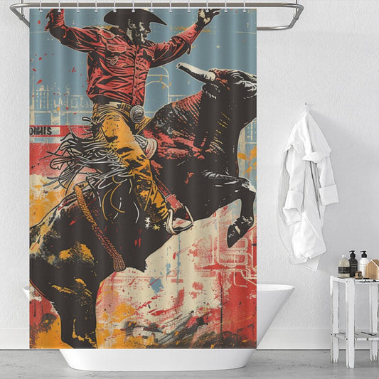 Strength and Agility Bull Shower Curtain