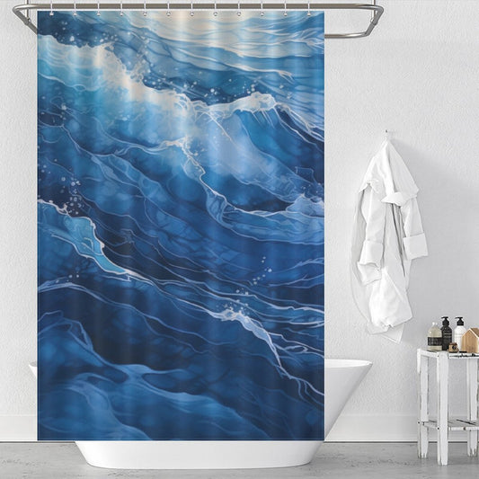 Striking and Stunning Indigo Blue Shower Curtain