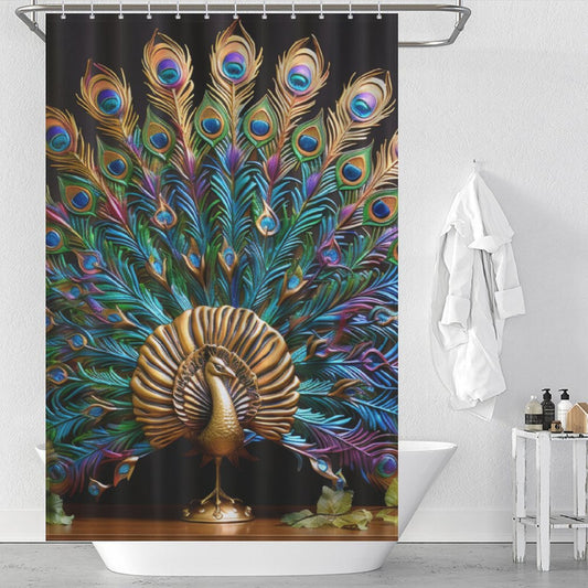 Stunning Peacock Shower Curtain