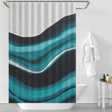 Stylish Black White and Turquoise Shower Curtain