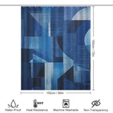 Stylish Blue Geometric Shower Curtain